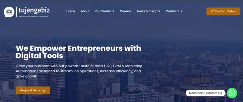 Tujengebiz website built by Isoftke