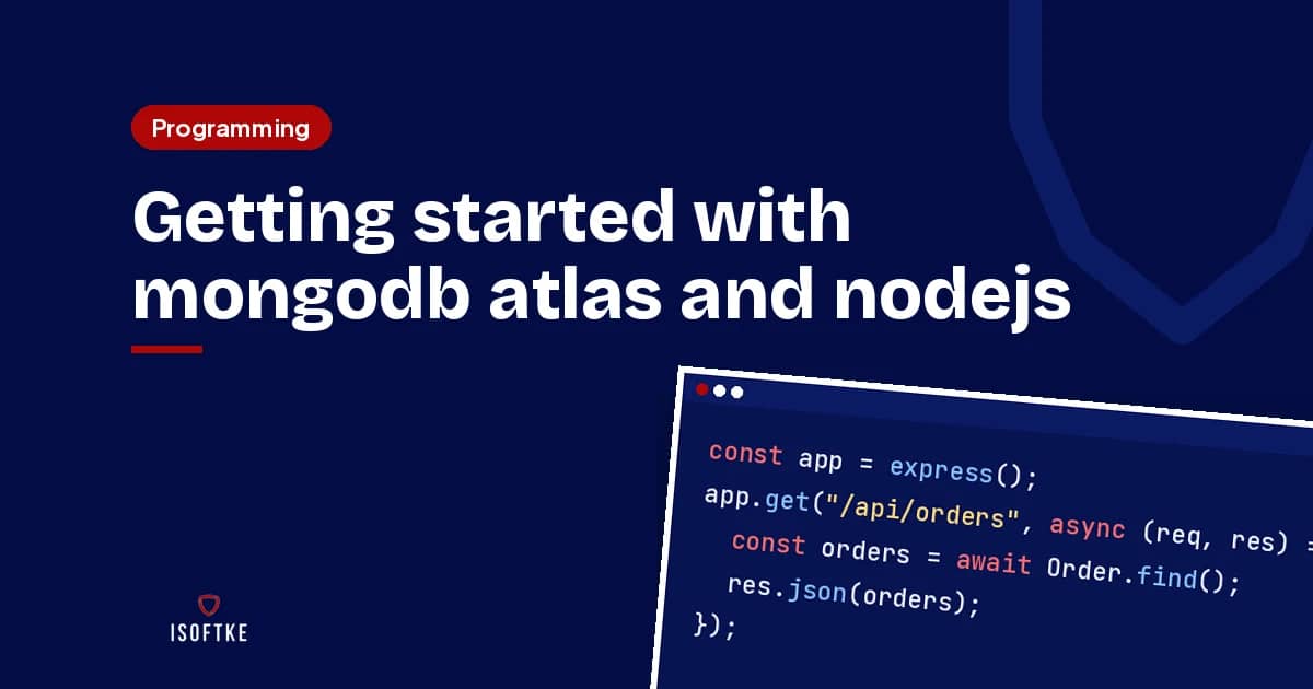 Getting started with mongodb atlas and nodejs