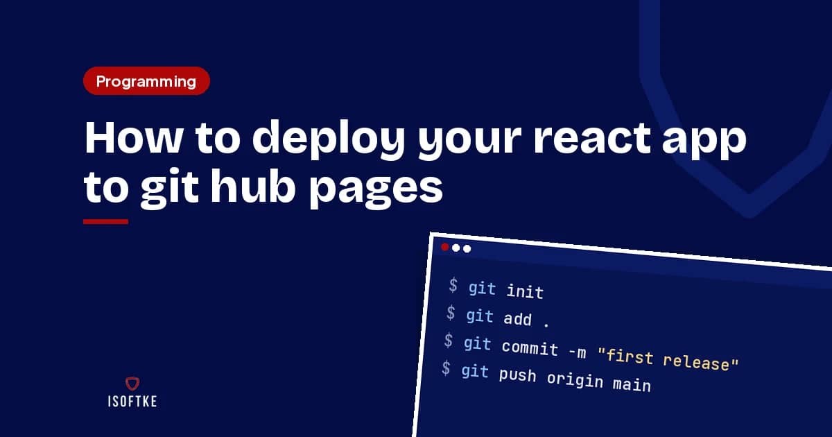 How to deploy your react app to git hub pages