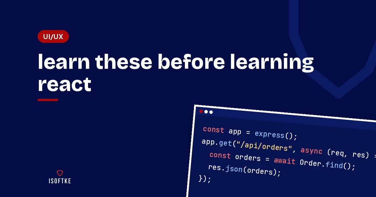 learn these before learning react